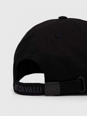 Șapcă din bumbac Just Cavalli negru