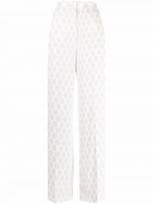 Pantalones con lunares con estampado Mm6 Maison Margiela blanco