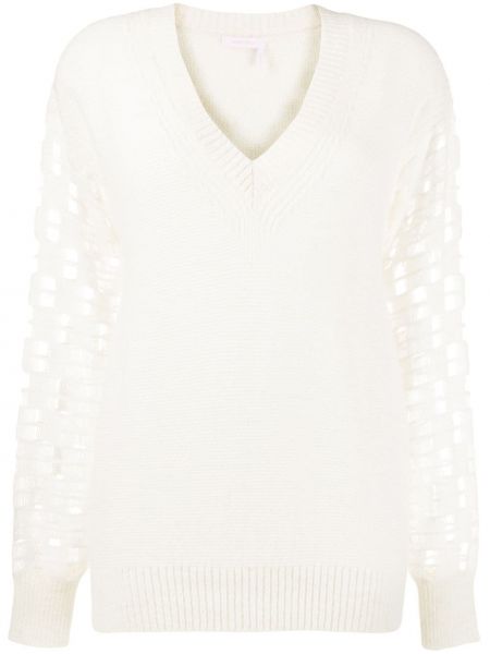 Jersey de punto con escote v de tela jersey See By Chloé blanco