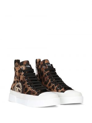 Zapatillas leopardo Dolce & Gabbana marrón