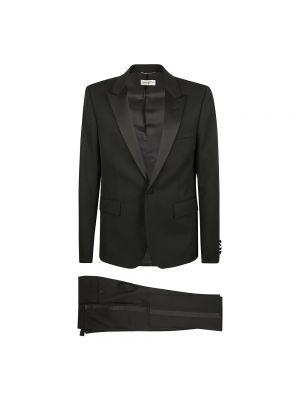 Czarny garnitur wełniany Saint Laurent
