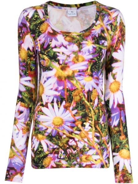 Trykt floral lang topp Ps Paul Smith