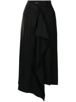 Drapované midi sukně Goen.j černé