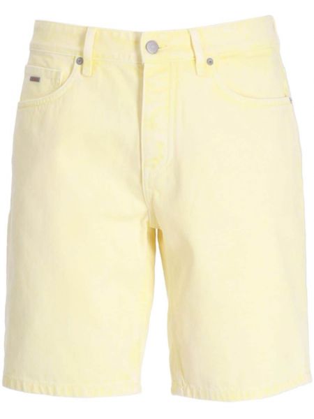 Kratke jeans hlače Boss rumena