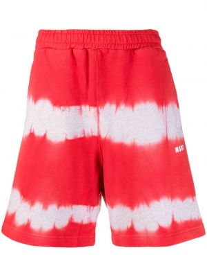 Pantalones cortos deportivos con estampado tie dye Msgm rojo