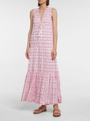 Макси рокля с принт Heidi Klein розово