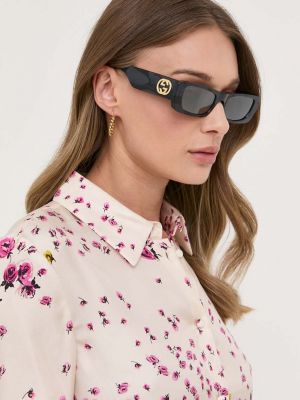 Okulary przeciwsłoneczne skinny fit z perełkami Gucci