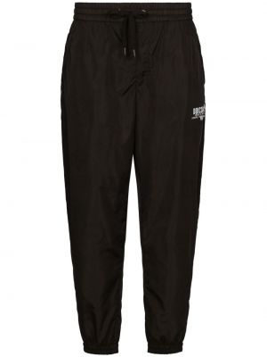 Sportovní kalhoty s potiskem Dolce & Gabbana černé