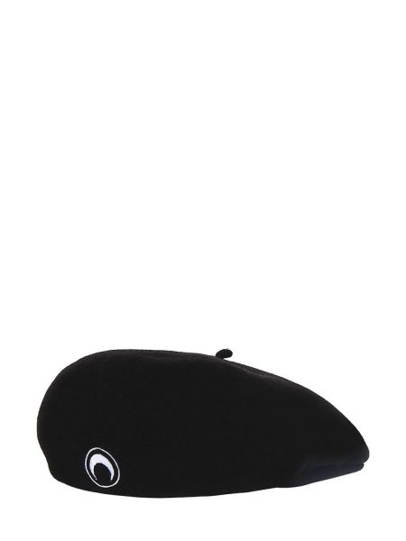 Vlnená čiapka s výšivkou Marine Serre čierna