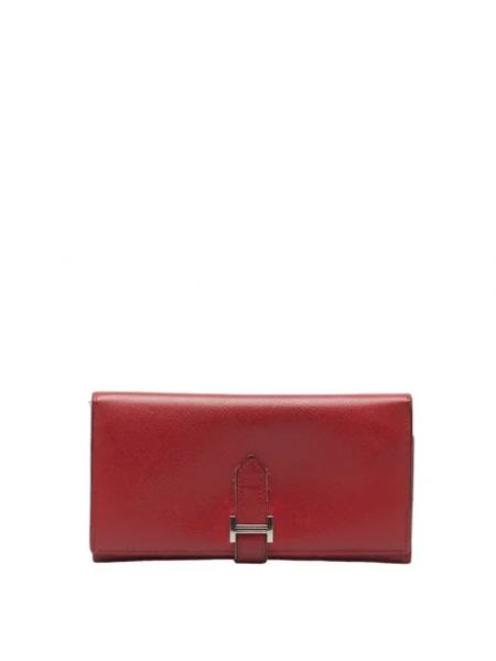 Portfel skórzany retro Hermès Vintage czerwony