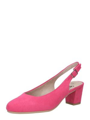 Полуотворени обувки с ток с отворена пета Jana розово