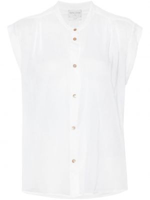 Αμάνικο πουκάμισο με διαφανεια Forte_forte λευκό