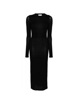 Czarna sukienka długa Saint Laurent