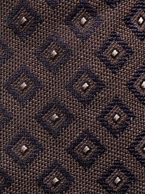 Corbata con estampado de tejido jacquard Lardini marrón