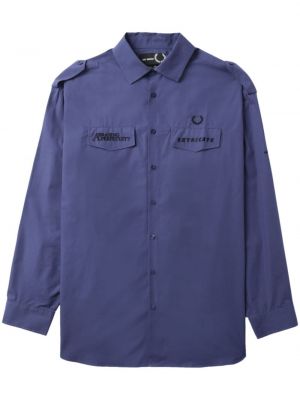 Siuvinėta marškiniai Fred Perry mėlyna