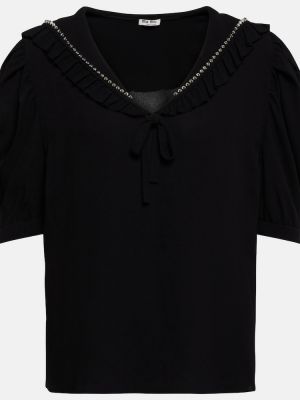Блуза Miu Miu черно