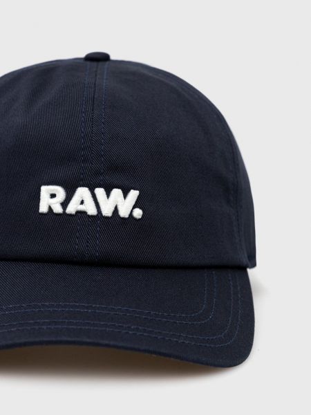 Синя однотонна шапка у зірочку G-star Raw