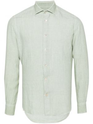 Λινό πουκάμισο Eleventy πράσινο