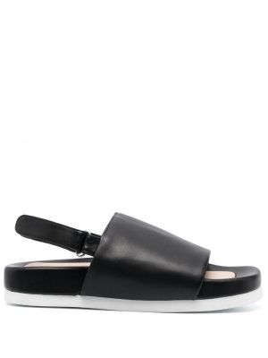Kožené sandále Agl čierna