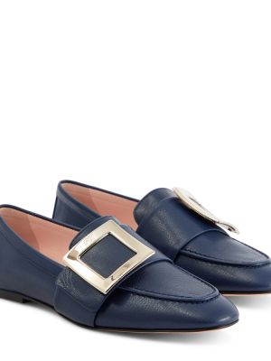 Pantofi loafer din piele Roger Vivier albastru