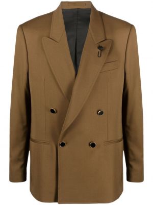 Dobbeltradet blazer Lardini brun