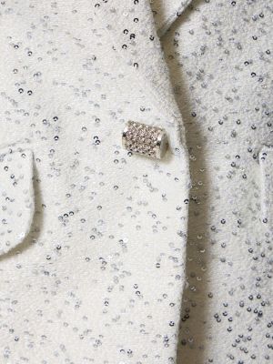 Kurtka z kryształkami David Koma biała