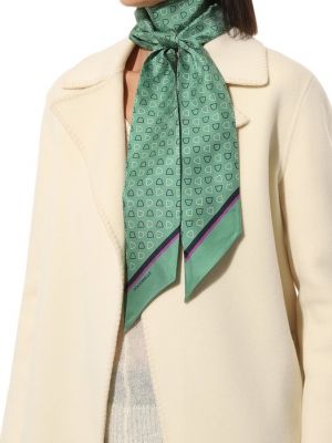 Шелковый шарф Coccinelle зеленый