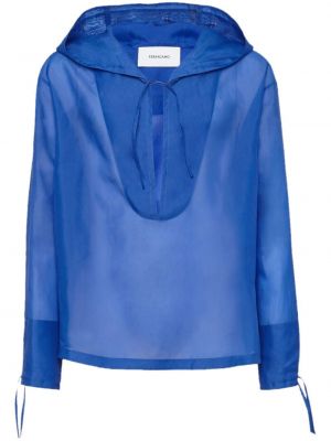 Chemise à capuche Ferragamo bleu