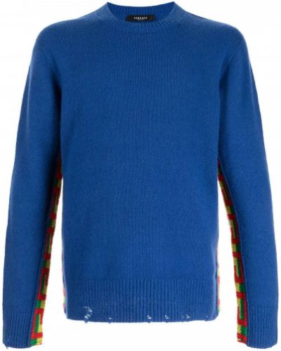 Jersey de punto de tela jersey Versace azul