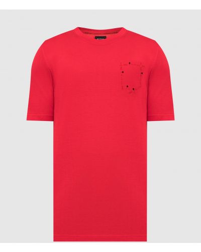 Червона футболка з принтом Kiton
