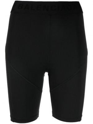 Pantaloni scurți pentru ciclism Balenciaga negru