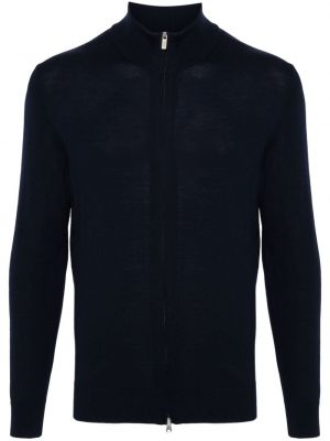Sweter wełniany Boggi Milano niebieski