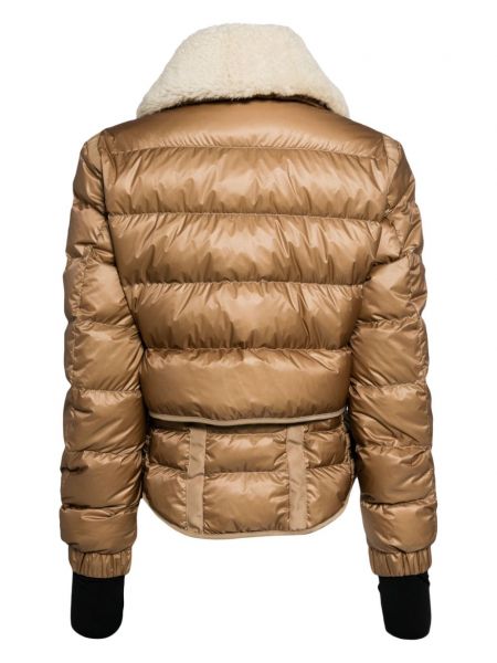 Pikowana kurtka puchowa Moncler Grenoble brązowa