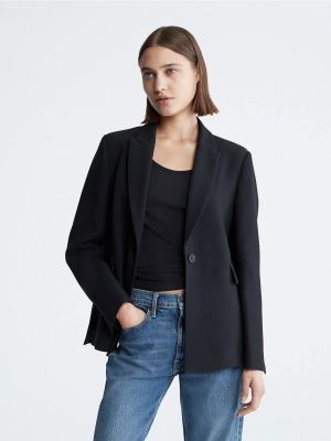 Черный пиджак на пуговицах Calvin Klein