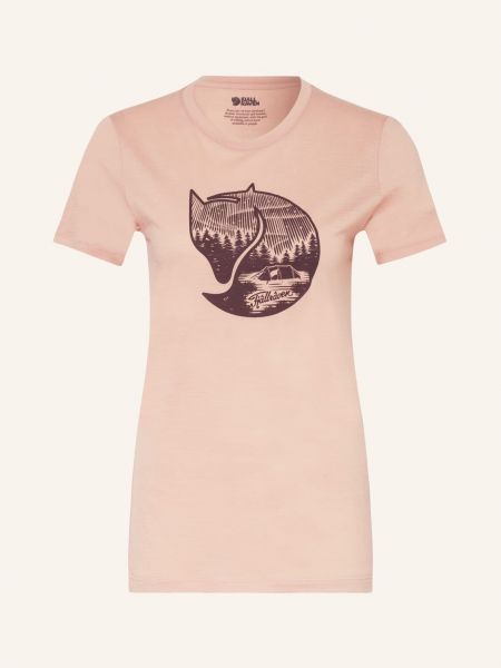 Vlněné tričko z merino vlny Fjällräven růžové