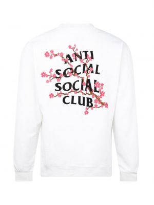 Sudadera con cuello redondo de cuello redondo Anti Social Social Club blanco