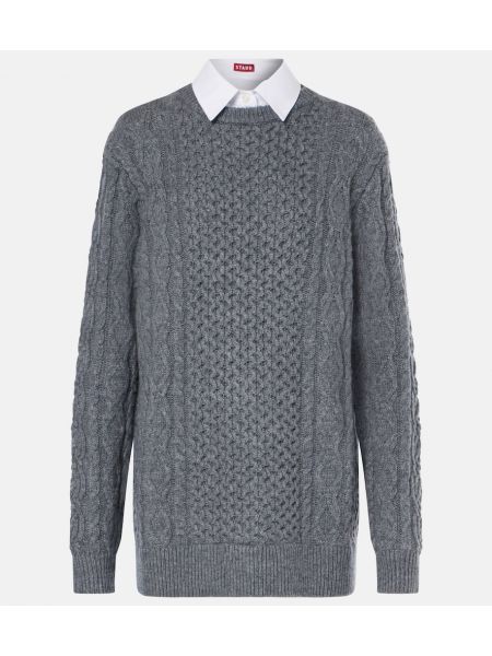 Ull sweater klänning Staud grå