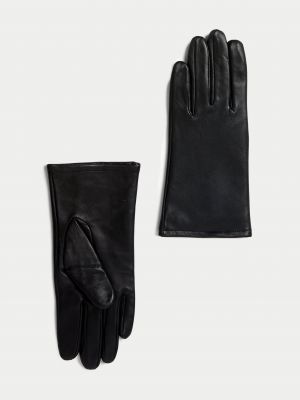Kožené rukavice Marks & Spencer černé