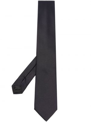 Жакардова копринена вратовръзка Emporio Armani черно