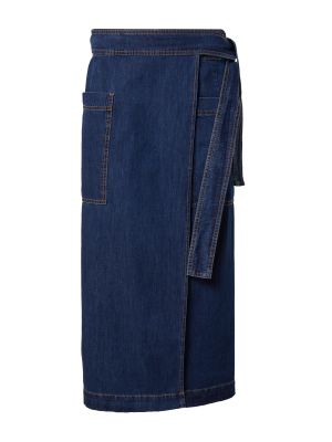Bavlnená priliehavá sukňa Inwear - modrá