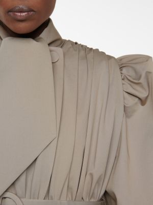 Bavlnené midi šaty Balenciaga béžová
