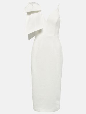 Midi šaty s mašlí Rebecca Vallance bílé