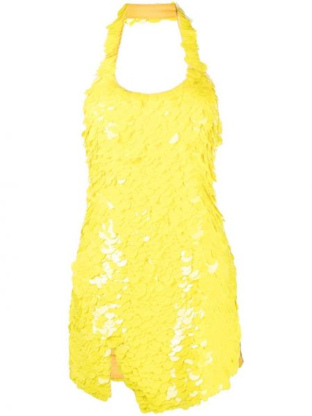 Mini-abito con paillettes The Attico giallo