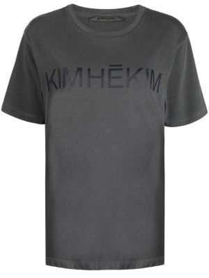 T-shirt con stampa Kimhekim grigio