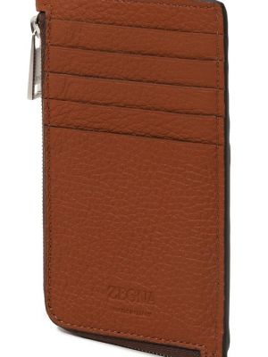 Кожаный кошелек Zegna коричневый