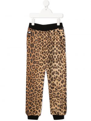 Leopard trykt joggebukse for jenter Philipp Plein Junior