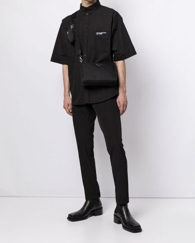 Camisa con bordado Balenciaga negro