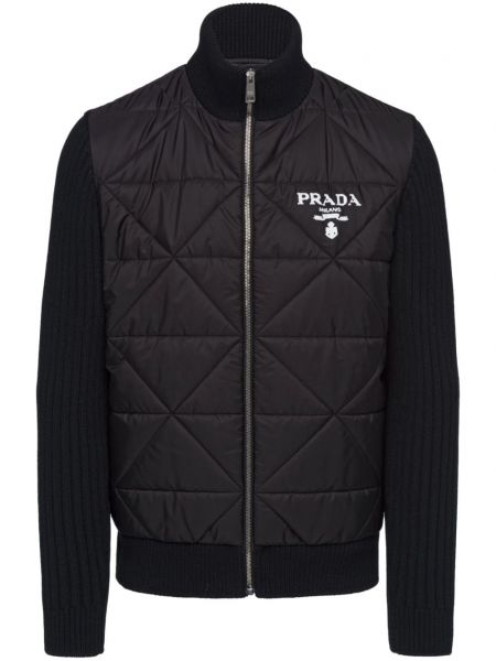 Nylon dunjakke Prada sort