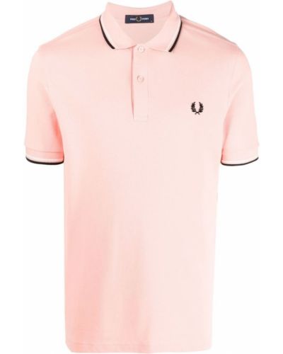 Brodert poloskjorte Fred Perry rosa