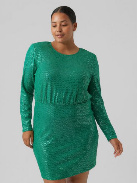 Sukienka koktajlowa Vero Moda Curve zielona
